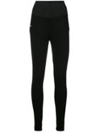 Philipp Plein - Mesh Panel Leggings - Women - Elastodiene/polyamide/polyester/viscose - L, Black, Elastodiene/polyamide/polyester/viscose
