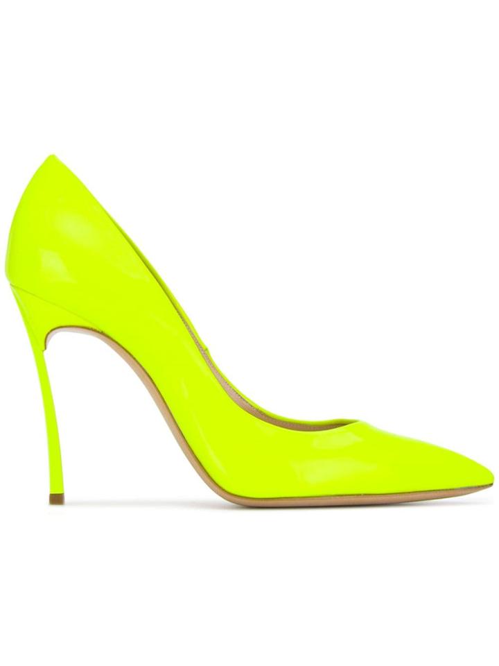 Casadei Pointed Toe Pumps - Yellow