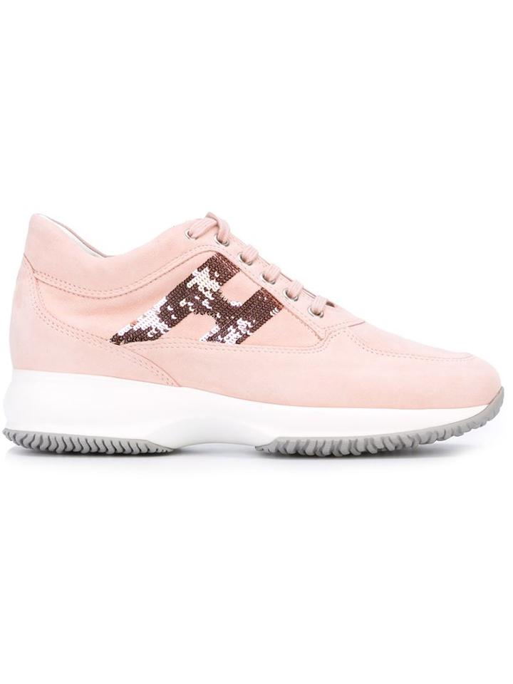 Hogan Interactive Sneakers, Women's, Size: 39, Pink/purple, Suede/leather/rubber/pvc