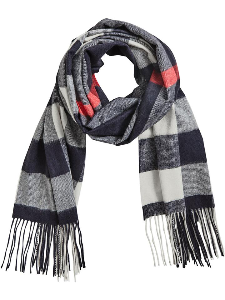 Burberry Oversize Check Cashmere Scarf - Blue