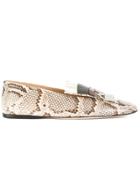 Sergio Rossi Fringed Loafers - Nude & Neutrals