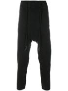 11 By Boris Bidjan Saberi Dropped Crotch Track Pants - Black