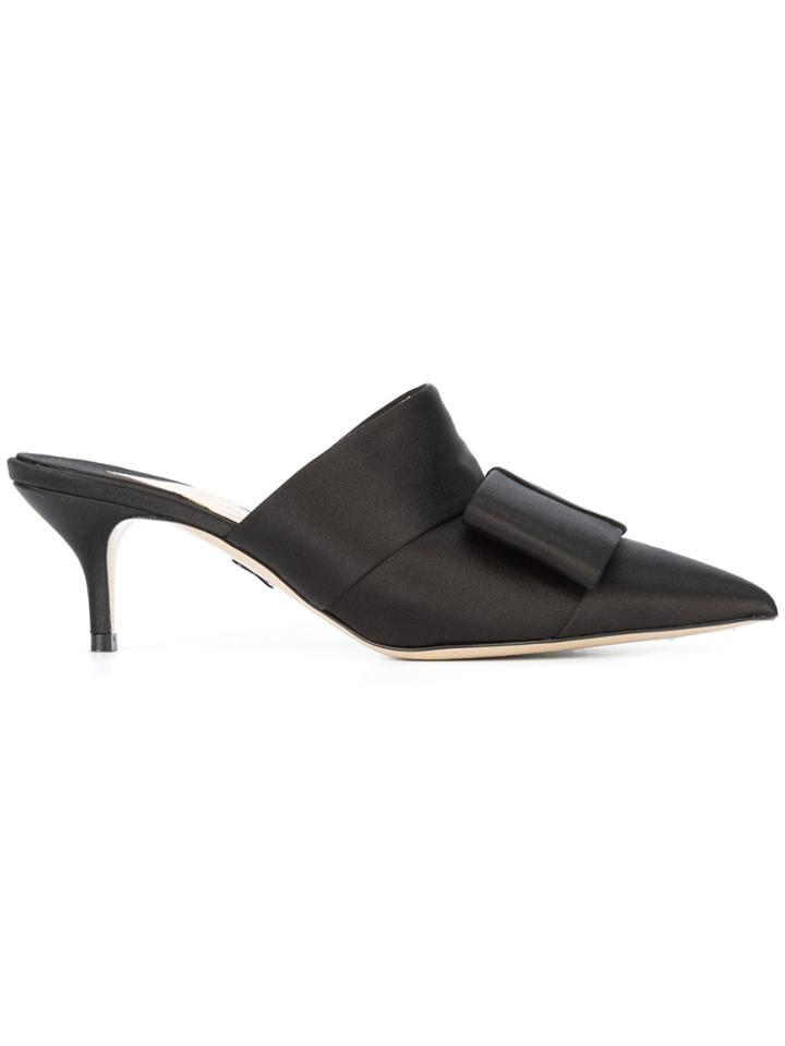 Paul Andrew Bow Detail Mules - Black