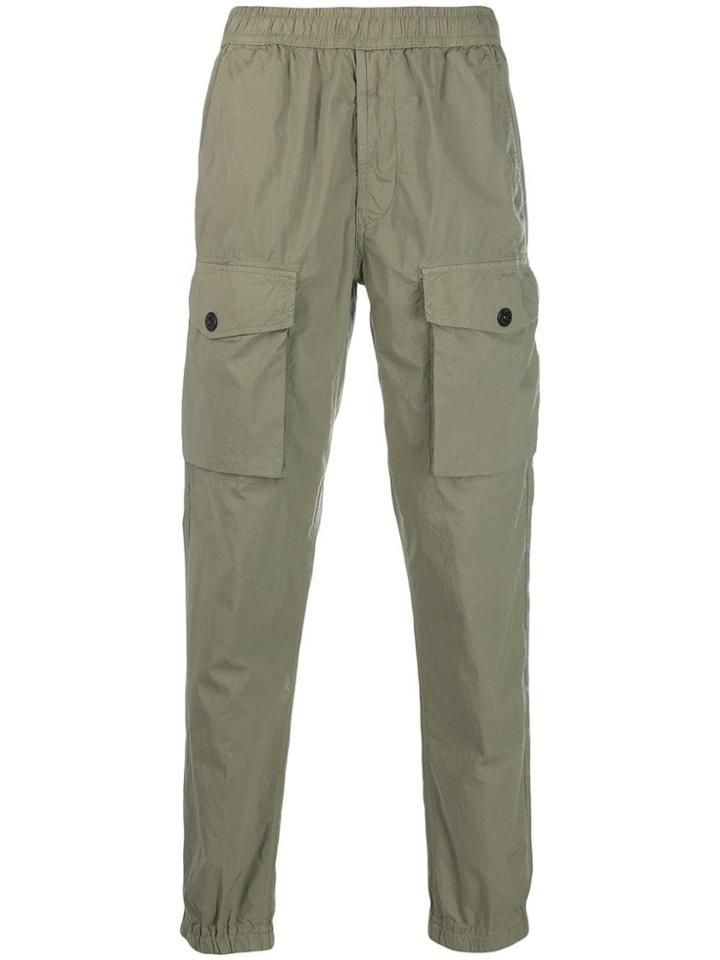 Stone Island Tapered Leg Cargo Trousers - Green