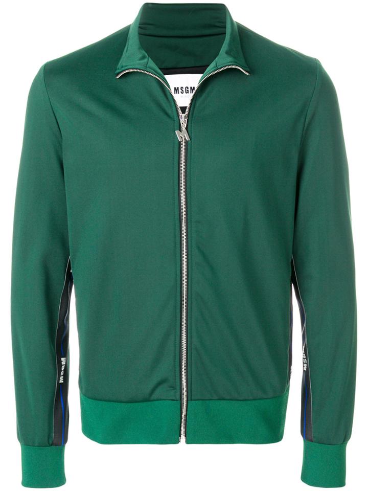 Msgm Lightweight Zipped Jacket - Green
