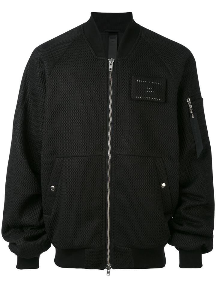 Odeur - 'ultra' Mesh Bomber Jacket - Unisex - Polyester - S, Black, Polyester