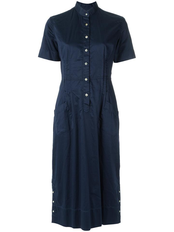 À La Garçonne Midi Straight Dress - Blue