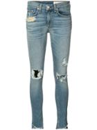 Rag & Bone /jean Distressed Skinny Jeans - Blue