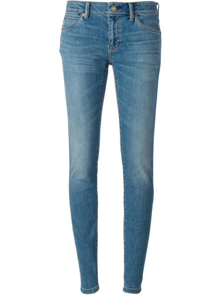 Burberry Brit Stone Washed Jeans, Women's, Size: 26, Blue, Cotton/polyester/spandex/elastane
