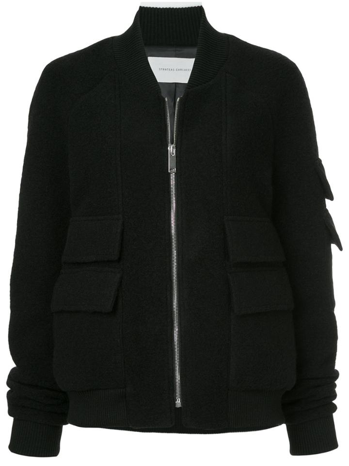 Strateas Carlucci Oversized Bomber Jacket - Black