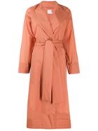 Pleats Please By Issey Miyake Belted Trench Coat - Orange
