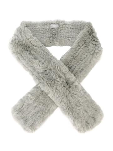 Yves Salomon Enfant 'rex' Fur Scarf, Girl's, Grey