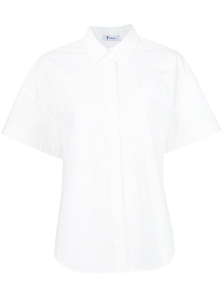 T By Alexander Wang Flared Back Boxy Shirt - White
