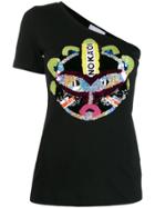 No Ka' Oi One Shoulder T-shirt - Black