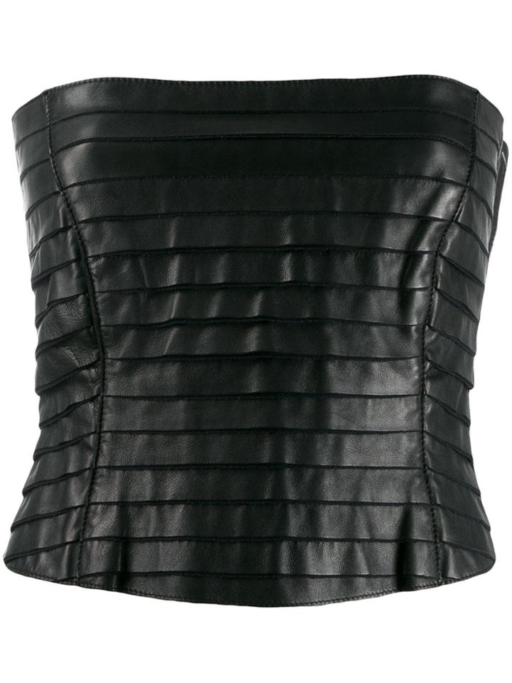 Giorgio Armani Pre-owned 1990's Layered Tube Top - Black