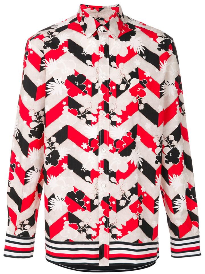 Maison Kitsuné Blossom Print Shirt - Multicolour
