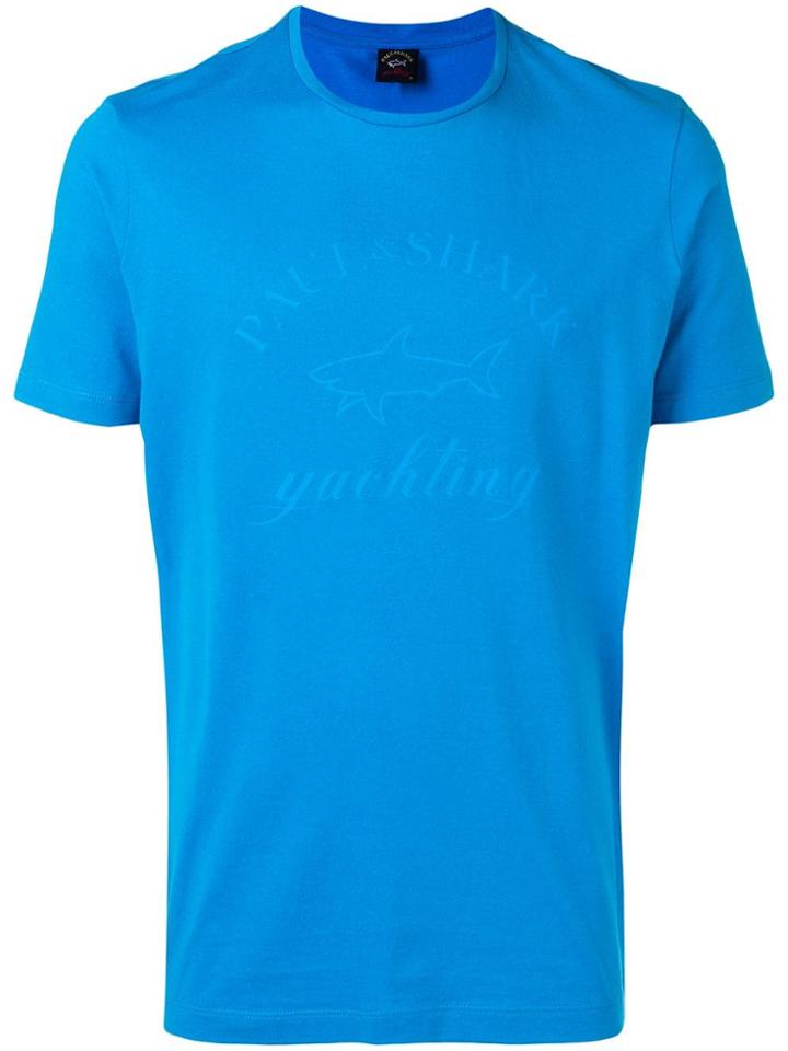 Paul & Shark Tonal Logo Print T-shirt - Blue