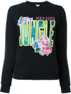 Kenzo Jungle Embroidered Sweatshirt, Women's, Size: M, Black, Cotton