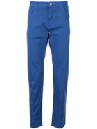 Dolce & Gabbana Embroidered Logo Cropped Trousers - Blue