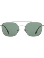 Burberry Top Bar Detail Square Pilot Sunglasses - Green