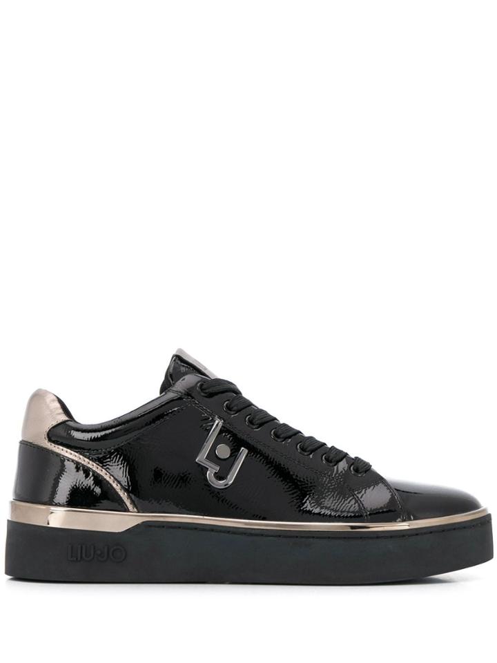 Liu Jo Low Top Patent-leather Sneakers - Black