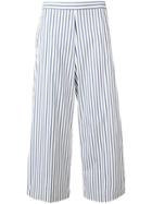 's Max Mara Cropped Striped Trousers - Blue