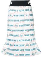 Sacai Graphic Print Pencil Skirt - White