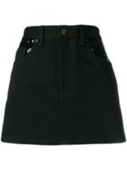 Saint Laurent Sequin Embroidered Mini Skirt - Black