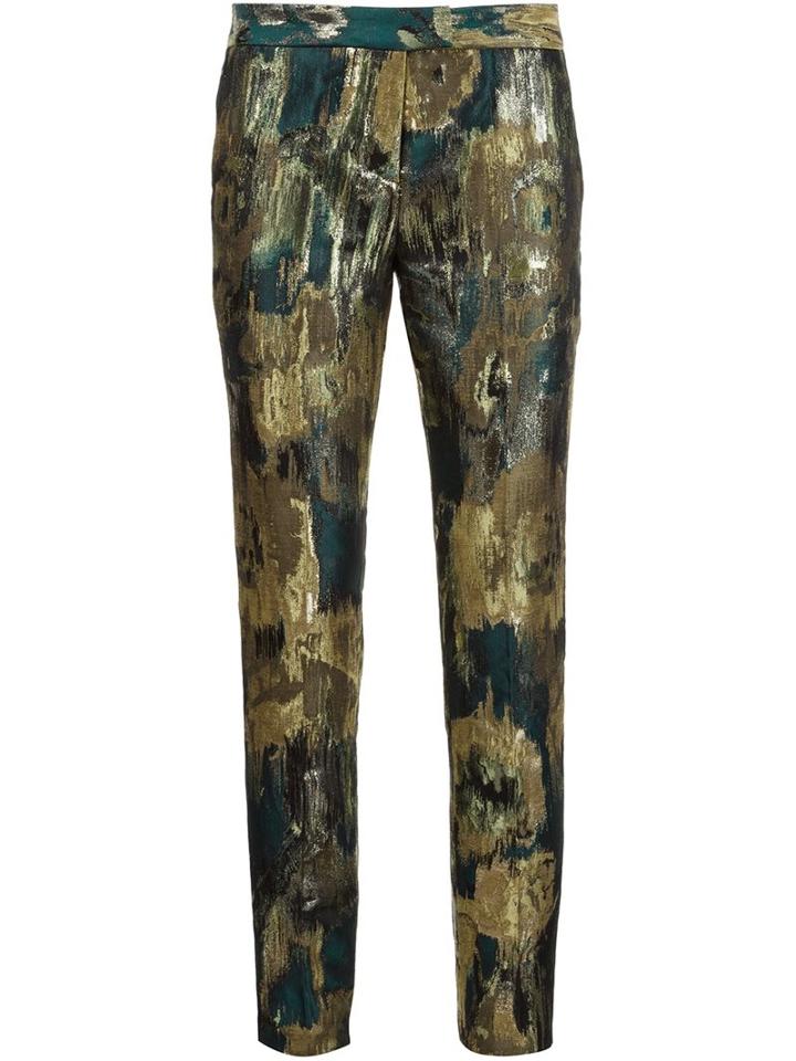 Christian Pellizzari Abstract Flower Print Pants