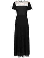 Nk Long Silk Dress - Black