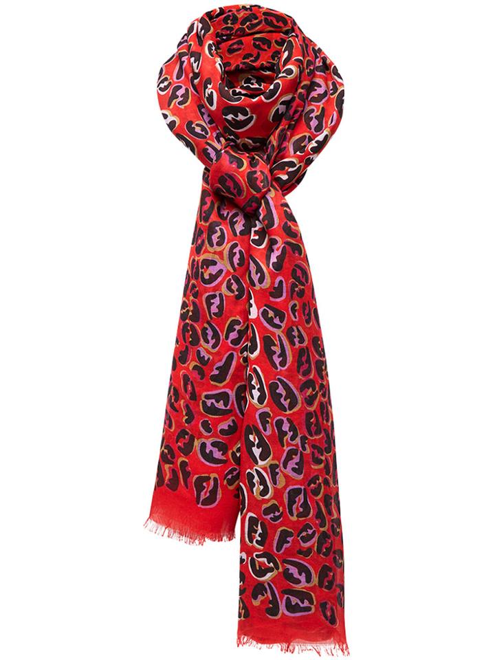 Fendi Splash Ff Maxi Stole Scarf - Red
