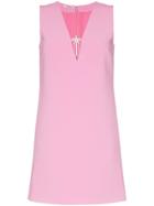 Miu Miu Star Embellished V-neck Mini Dress - Pink