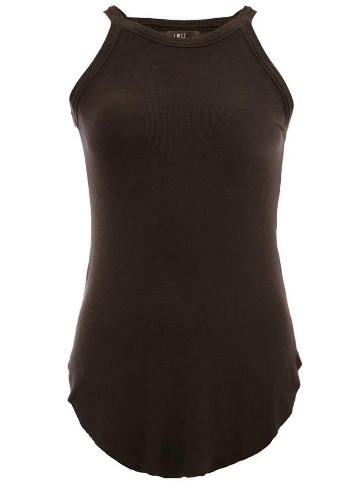 Lost & Found Ria Dunn Fitted Tank Top, Women's, Size: Medium, Grey, Spandex/elastane/modal/cashmere