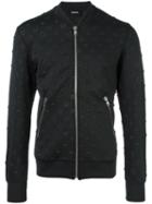 Diesel 's Joe Zip Ma' Bomber Jacket, Men's, Size: Large, Black, Polyester/spandex/elastane