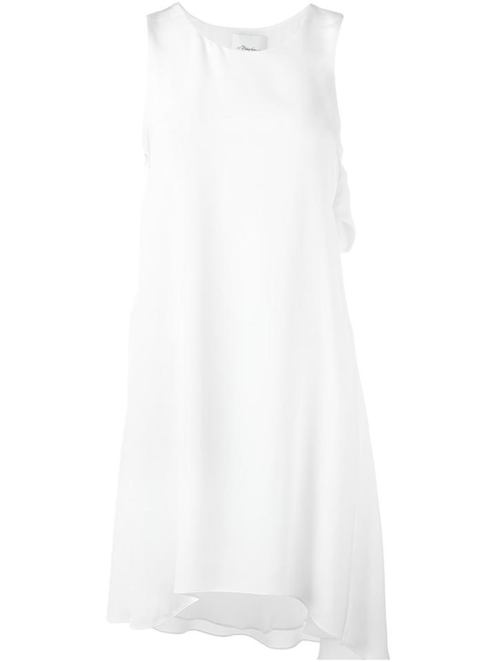 3.1 Phillip Lim Asymmetric Ruffle Dress, Women's, Size: 2, White, Silk