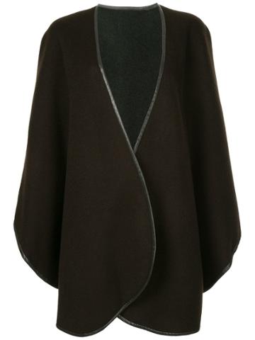 Sofia Cashmere Draped Cape - Brown
