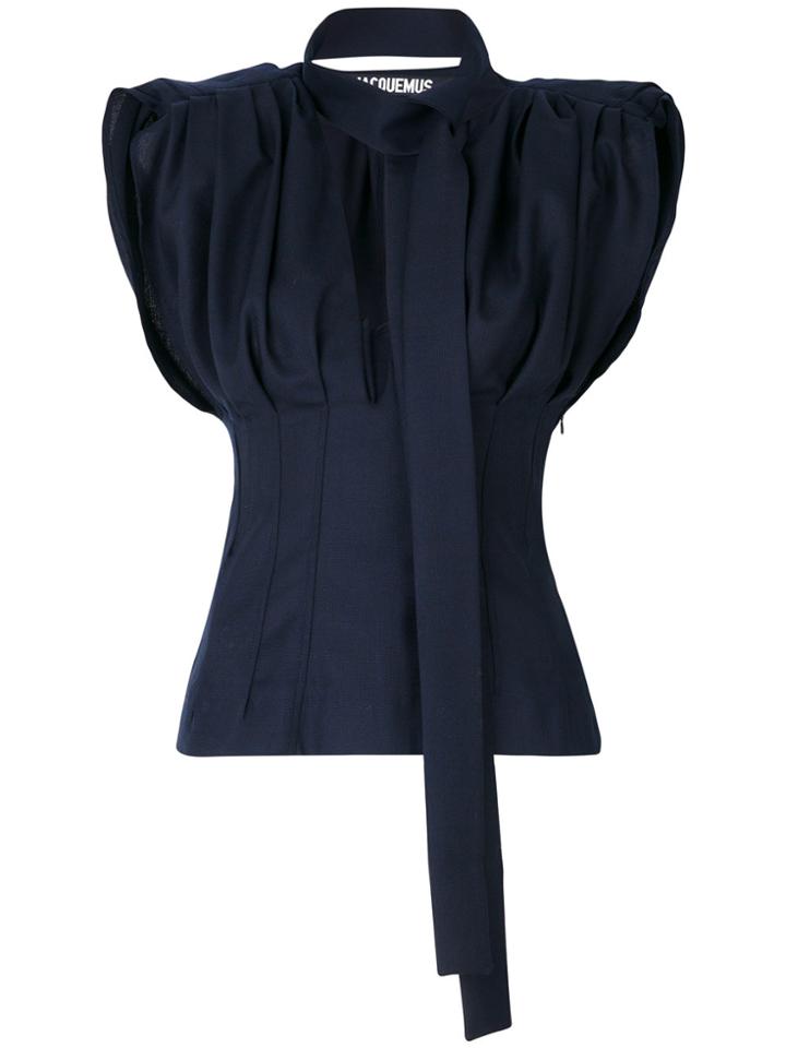Jacquemus Tie Neck Top - Blue