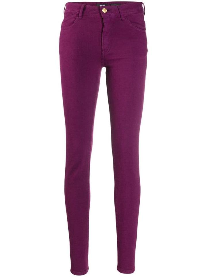 Just Cavalli Embroidered Skinny Jeans - Purple