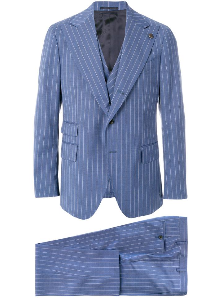 Gabriele Pasini Classic Single Breasted Suit - Blue