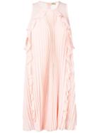 Liu Jo Plisse Sleeveless Mini Dress - Pink