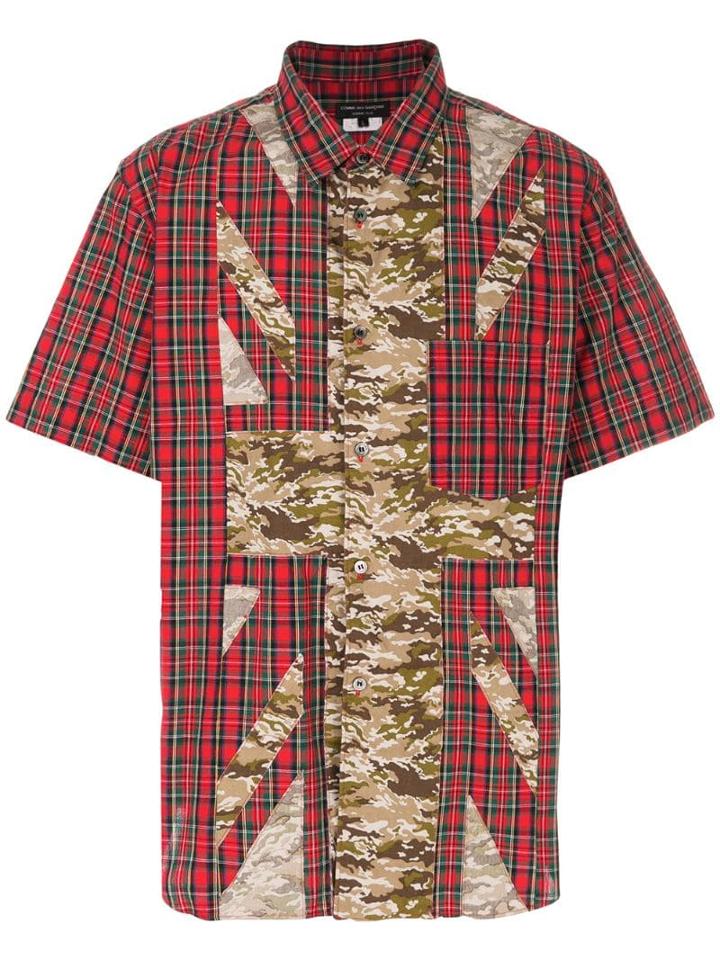 Comme Des Garçons Pre-owned Camouflage And Tartan Shirt - Red