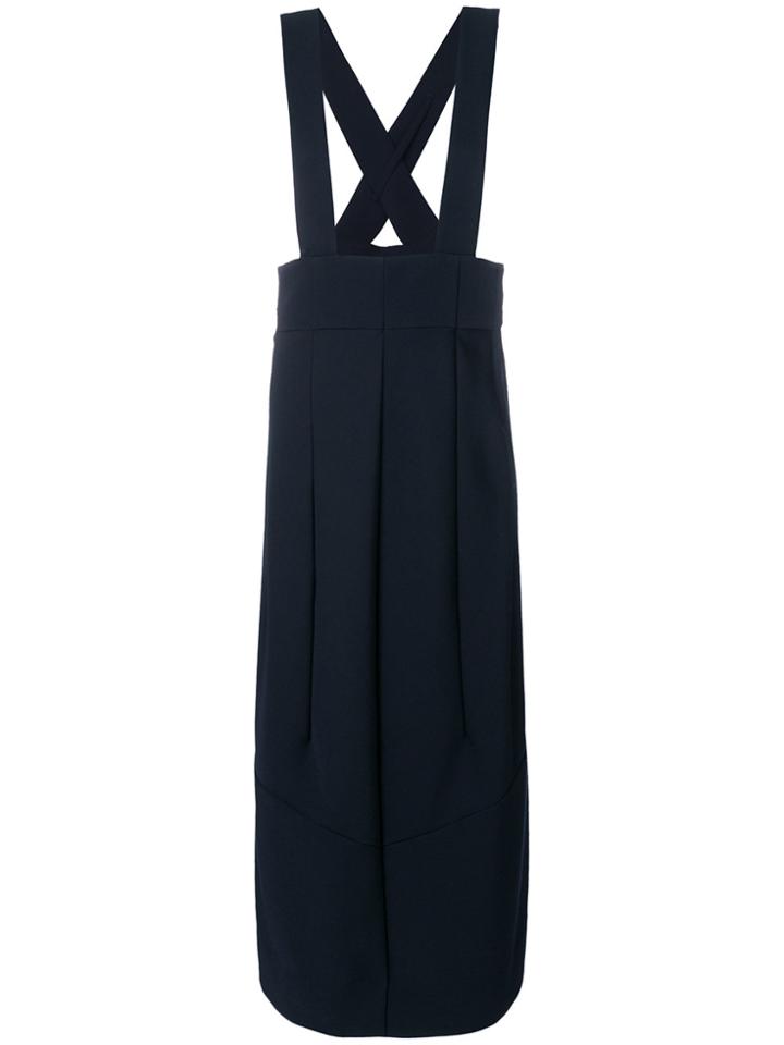Comme Des Garçons Long Skirt With Braces - Blue