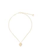 Christian Dior Pre-owned Rhinestone Heart Pendant Necklace - Gold