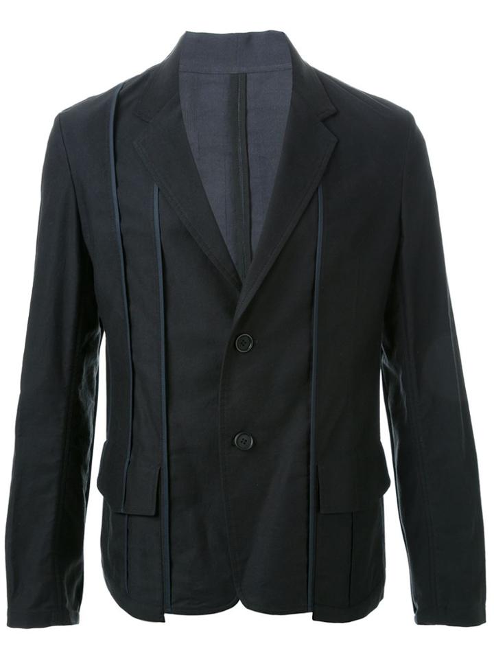 Yohji Yamamoto Piping Single Jacket - Black