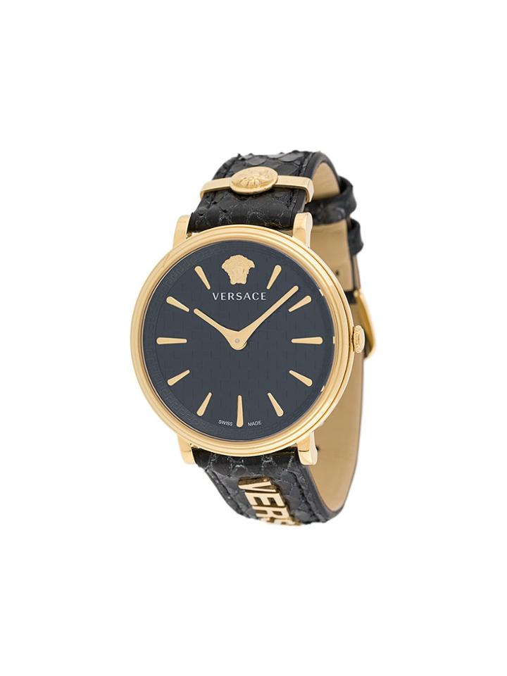 Versace V Circle Watch - Black