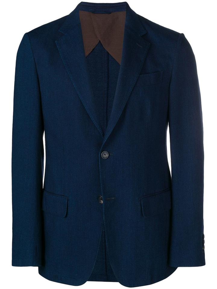 Ermenegildo Zegna Single Breasted Blazer - Blue