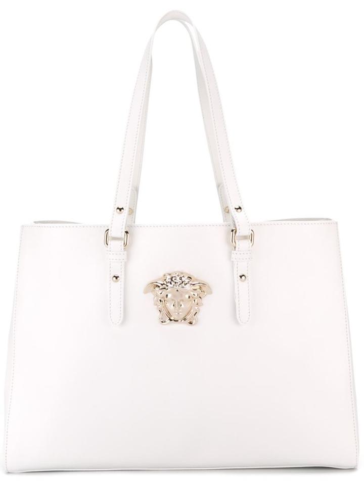 Versace Medusa Shoulder Bag, Women's, White, Calf Leather