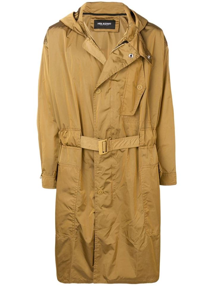 Neil Barrett Belted Trench Coat - Blue