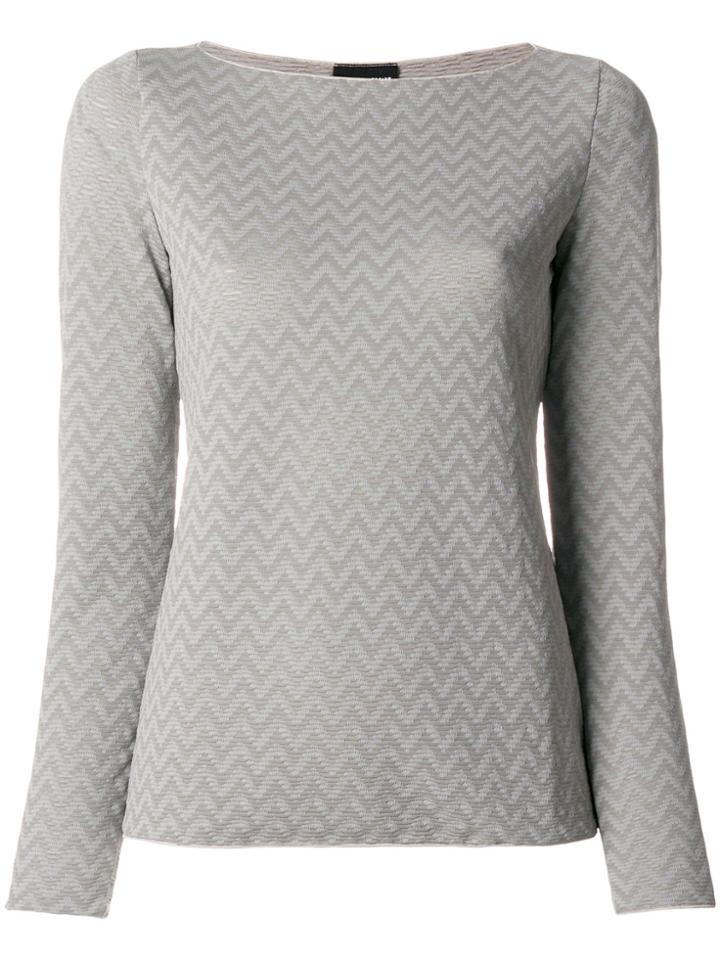 Giorgio Armani Zigzag Sweater - Grey