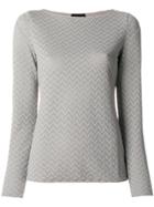 Giorgio Armani Zigzag Sweater - Grey